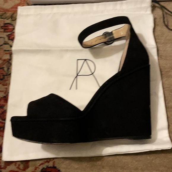 Paul Andrew Suede Platform Open Wedges - Picture 2 of 9